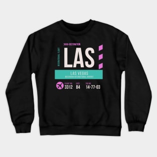 Las Vegas Airport Stylish Luggage Tag (LAS) Crewneck Sweatshirt